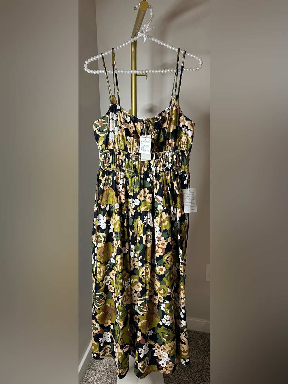 NWT! Moon River Floral Maxi Sundress with Smocked Waist